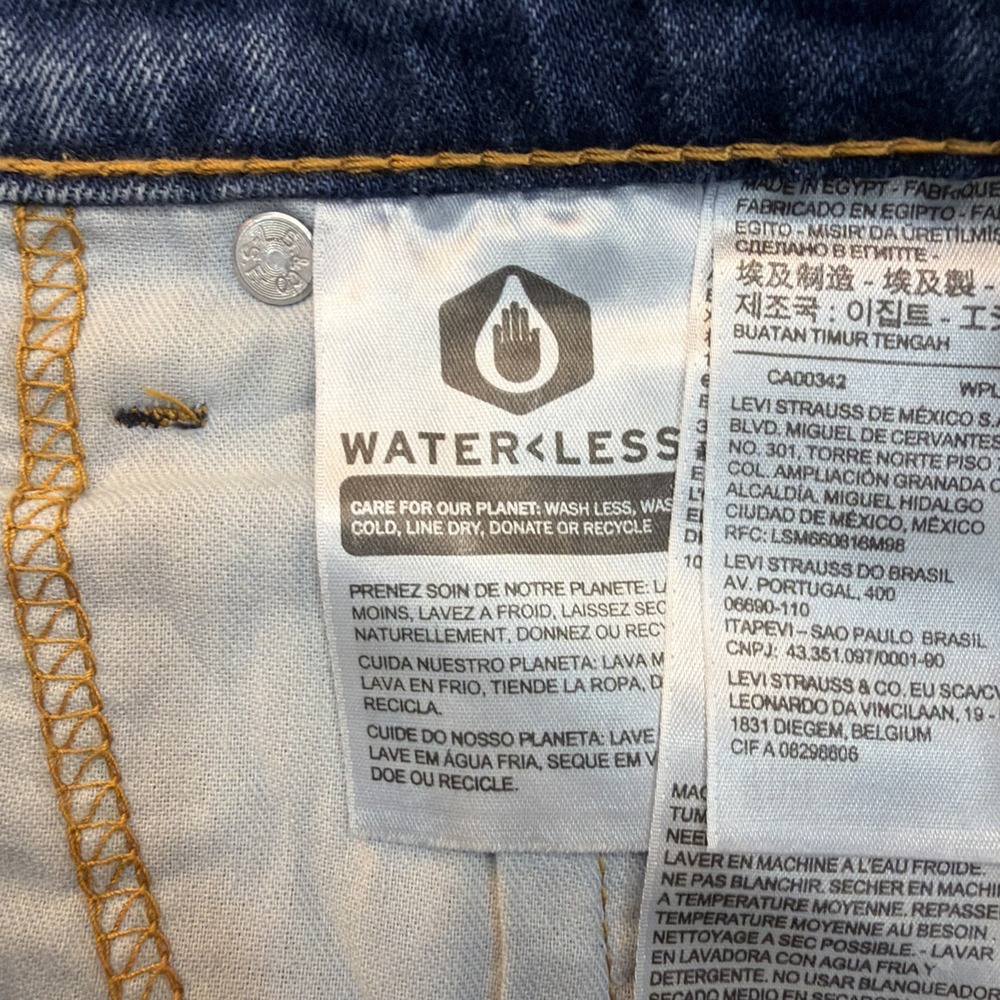 Levis 541 Jeans Mens 39x30 Blue Athletic Tapered Medium Wash Denim Pants - Picture 16 of 16